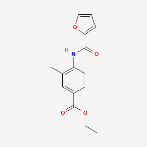 molecular formula C15H15NO4 B4601074 ethyl 4-(2-furoylamino)-3-methylbenzoate 