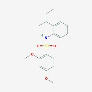 molecular formula C18H23NO4S B4601084 N-(2-sec-butylphenyl)-2,4-dimethoxybenzenesulfonamide 