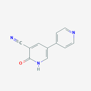 molecular formula C11H7N3O B046015 2-oxo-5-pyridin-4-yl-1H-pyridine-3-carbonitrile CAS No. 62749-26-2