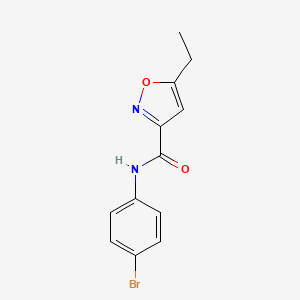 molecular formula C12H11BrN2O2 B4601513 N-(4-bromophenyl)-5-ethyl-3-isoxazolecarboxamide 
