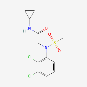 molecular formula C12H14Cl2N2O3S B4601548 N~1~-cyclopropyl-N~2~-(2,3-dichlorophenyl)-N~2~-(methylsulfonyl)glycinamide 