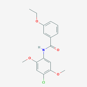 molecular formula C17H18ClNO4 B4601551 N-(4-chloro-2,5-dimethoxyphenyl)-3-ethoxybenzamide 