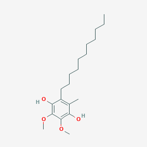 molecular formula C20H34O4 B046016 2,3-Dimethoxy-5-methyl-6-undecylbenzene-1,4-diol CAS No. 121864-89-9