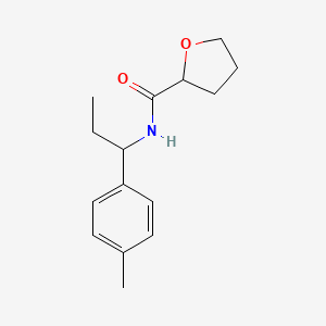 molecular formula C15H21NO2 B4601626 N-[1-(4-methylphenyl)propyl]oxolane-2-carboxamide 