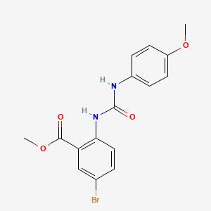 molecular formula C16H15BrN2O4 B4601783 Methyl 5-bromo-2-{[(4-methoxyanilino)carbonyl]amino}benzoate 