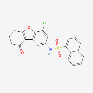molecular formula C22H16ClNO4S B4601848 N-(4-chloro-9-oxo-6,7,8,9-tetrahydrodibenzo[b,d]furan-2-yl)-1-naphthalenesulfonamide 
