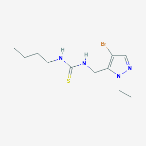 molecular formula C11H19BrN4S B4602239 N-[(4-bromo-1-ethyl-1H-pyrazol-5-yl)methyl]-N'-butylthiourea 