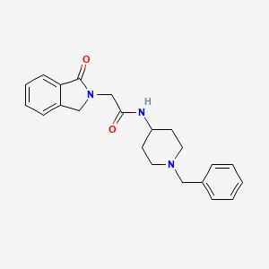 molecular formula C22H25N3O2 B4602333 N-(1-benzylpiperidin-4-yl)-2-(1-oxo-1,3-dihydro-2H-isoindol-2-yl)acetamide 