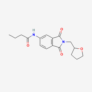 molecular formula C17H20N2O4 B4602451 N-[1,3-dioxo-2-(tetrahydrofuran-2-ylmethyl)-2,3-dihydro-1H-isoindol-5-yl]butanamide 