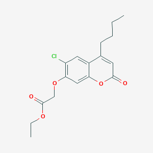 molecular formula C17H19ClO5 B4602590 ETHYL 2-[(4-BUTYL-6-CHLORO-2-OXO-2H-CHROMEN-7-YL)OXY]ACETATE 