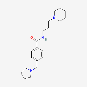 molecular formula C20H31N3O B4602703 N-[3-(1-piperidinyl)propyl]-4-(1-pyrrolidinylmethyl)benzamide 