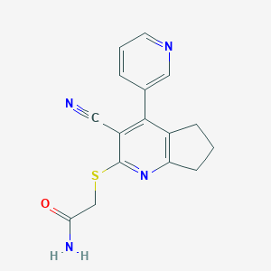 B460285 2-{[3-cyano-4-(3-pyridinyl)-6,7-dihydro-5H-cyclopenta[b]pyridin-2-yl]sulfanyl}acetamide CAS No. 327067-36-7