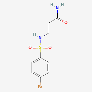 molecular formula C9H11BrN2O3S B4602862 N~3~-[(4-bromophenyl)sulfonyl]-beta-alaninamide 