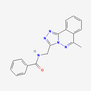 molecular formula C18H15N5O B4602956 N-[(6-methyl-[1,2,4]triazolo[3,4-a]phthalazin-3-yl)methyl]benzamide 