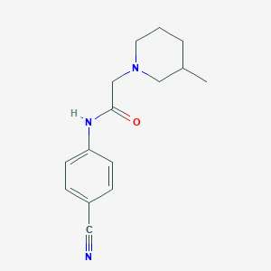 molecular formula C15H19N3O B4602968 N-(4-cyanophenyl)-2-(3-methyl-1-piperidinyl)acetamide 