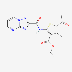 molecular formula C16H15N5O4S B4603012 ethyl 5-acetyl-4-methyl-2-[([1,2,4]triazolo[1,5-a]pyrimidin-2-ylcarbonyl)amino]-3-thiophenecarboxylate 