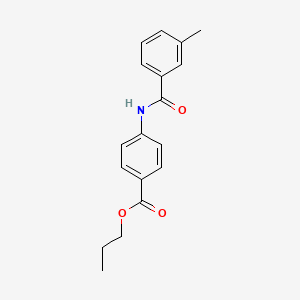 molecular formula C18H19NO3 B4603031 Propyl 4-(3-methylbenzamido)benzoate 