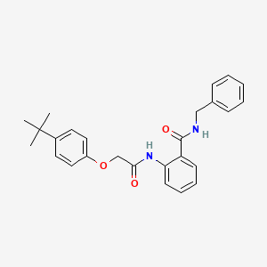 molecular formula C26H28N2O3 B4603080 N-benzyl-2-{[(4-tert-butylphenoxy)acetyl]amino}benzamide 