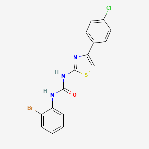 molecular formula C16H11BrClN3OS B4603160 N-(2-bromophenyl)-N'-[4-(4-chlorophenyl)-1,3-thiazol-2-yl]urea 