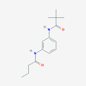 molecular formula C15H22N2O2 B4603260 N-{3-[(2,2-dimethylpropanoyl)amino]phenyl}butanamide 