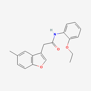 molecular formula C19H19NO3 B4603327 N-(2-ethoxyphenyl)-2-(5-methyl-1-benzofuran-3-yl)acetamide 