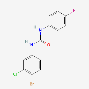 molecular formula C13H9BrClFN2O B4603363 N-(4-bromo-3-chlorophenyl)-N'-(4-fluorophenyl)urea 