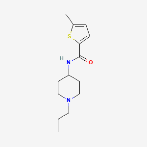 molecular formula C14H22N2OS B4603372 5-methyl-N-(1-propylpiperidin-4-yl)thiophene-2-carboxamide 