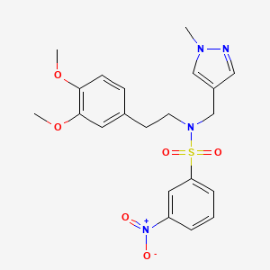 molecular formula C21H24N4O6S B4603385 N-[2-(3,4-dimethoxyphenyl)ethyl]-N-[(1-methyl-1H-pyrazol-4-yl)methyl]-3-nitrobenzenesulfonamide 