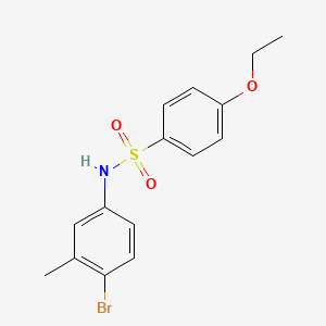 molecular formula C15H16BrNO3S B4603500 N-(4-bromo-3-methylphenyl)-4-ethoxybenzenesulfonamide 