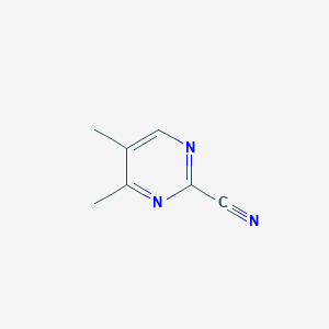 molecular formula C7H7N3 B046036 4,5-Dimethylpyrimidine-2-carbonitrile CAS No. 114969-77-6
