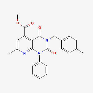molecular formula C24H21N3O4 B4603780 METHYL 7-METHYL-3-[(4-METHYLPHENYL)METHYL]-2,4-DIOXO-1-PHENYL-1H,2H,3H,4H-PYRIDO[2,3-D]PYRIMIDINE-5-CARBOXYLATE 