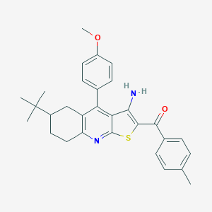 [3-Amino-6-tert-butyl-4-(4-methoxyphenyl)-5,6,7,8-tetrahydrothieno[2,3-b]quinolin-2-yl](4-methylphenyl)methanone