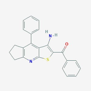 (3-amino-4-phenyl-6,7-dihydro-5H-cyclopenta[b]thieno[3,2-e]pyridin-2-yl)(phenyl)methanone