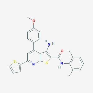 3-amino-N-(2,6-dimethylphenyl)-4-(4-methoxyphenyl)-6-(2-thienyl)thieno[2,3-b]pyridine-2-carboxamide