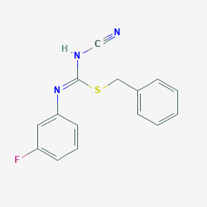 molecular formula C15H12FN3S B460424 benzyl N'-cyano-N-(3-fluorophenyl)imidothiocarbamate CAS No. 445385-44-4
