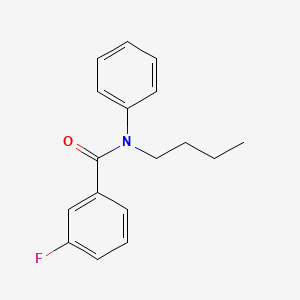 molecular formula C17H18FNO B4604376 N-butyl-3-fluoro-N-phenylbenzamide 