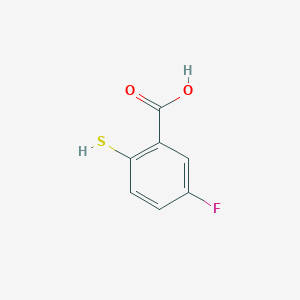 molecular formula C7H5FO2S B046044 5-Fluoro-2-mercaptobenzoic acid CAS No. 120121-07-5
