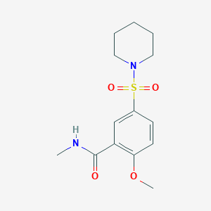 molecular formula C14H20N2O4S B4604759 2-methoxy-N-methyl-5-(1-piperidinylsulfonyl)benzamide 