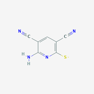 molecular formula C7H3N4S- B460492 6-Amino-3,5-dicyanopyridine-2-thiolate 