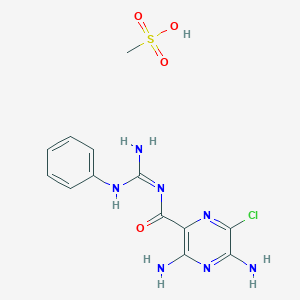 molecular formula C13H16ClN7O4S B046070 Phenamil methanesulfonate CAS No. 1161-94-0