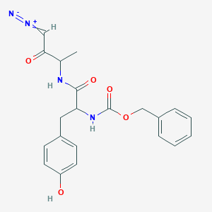 molecular formula C21H22N4O5 B046073 Benzyloxycarbonyltyrosylalanine diazomethane CAS No. 117176-50-8
