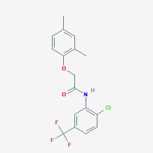 molecular formula C17H15ClF3NO2 B4608318 N-[2-chloro-5-(trifluoromethyl)phenyl]-2-(2,4-dimethylphenoxy)acetamide 