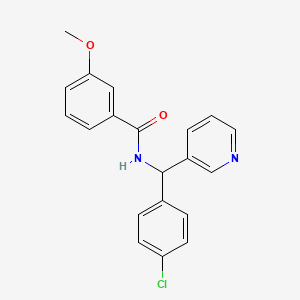 molecular formula C20H17ClN2O2 B4608462 N-[(4-chlorophenyl)(pyridin-3-yl)methyl]-3-methoxybenzamide 