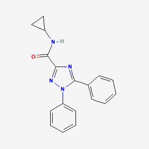 molecular formula C18H16N4O B4608469 N-cyclopropyl-1,5-diphenyl-1H-1,2,4-triazole-3-carboxamide 