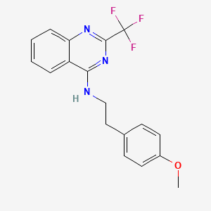 molecular formula C18H16F3N3O B4608596 N-[2-(4-methoxyphenyl)ethyl]-2-(trifluoromethyl)-4-quinazolinamine 