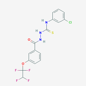 molecular formula C16H12ClF4N3O2S B4608772 N~1~-(3-CHLOROPHENYL)-2-[3-(1,1,2,2-TETRAFLUOROETHOXY)BENZOYL]-1-HYDRAZINECARBOTHIOAMIDE 