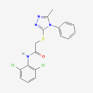 molecular formula C17H14Cl2N4OS B4608832 N-(2,6-dichlorophenyl)-2-[(5-methyl-4-phenyl-4H-1,2,4-triazol-3-yl)sulfanyl]acetamide 