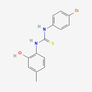 molecular formula C14H13BrN2OS B4608936 N-(4-bromophenyl)-N'-(2-hydroxy-4-methylphenyl)thiourea 