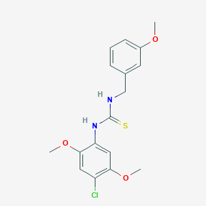 molecular formula C17H19ClN2O3S B4608955 N-(4-chloro-2,5-dimethoxyphenyl)-N'-(3-methoxybenzyl)thiourea 