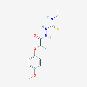 molecular formula C13H19N3O3S B4609159 N-ethyl-2-[2-(4-methoxyphenoxy)propanoyl]hydrazinecarbothioamide 